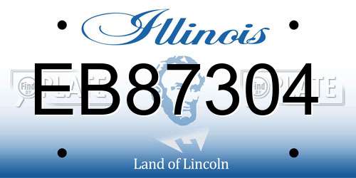 EB87304 Illinois License Plate
