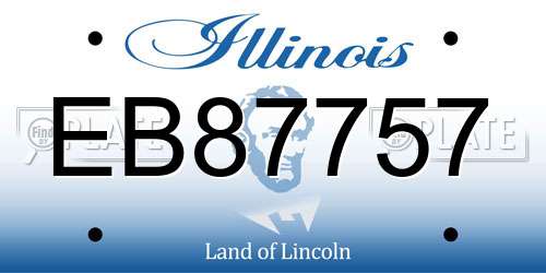 EB87757 Illinois License Plate