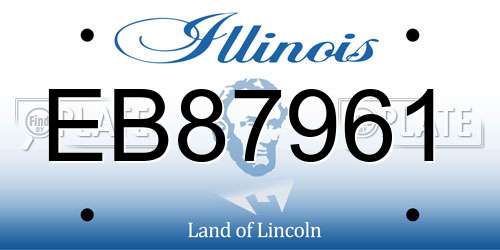 EB87961 Illinois License Plate