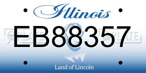 EB88357 Illinois License Plate