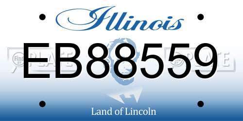 EB88559 Illinois License Plate