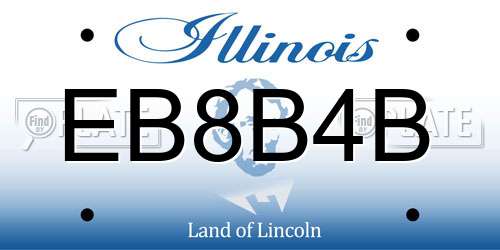 EB8B4B Illinois License Plate
