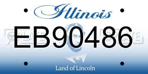 EB90486 Illinois License Plate