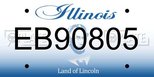 EB90805 Illinois License Plate
