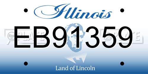 EB91359 Illinois License Plate