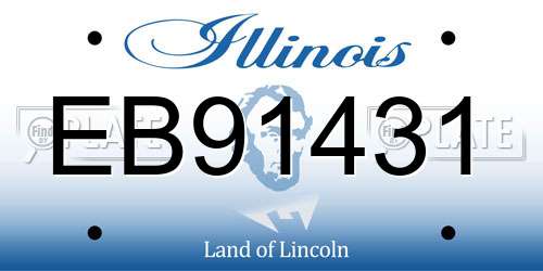 EB91431 Illinois License Plate