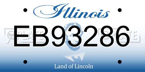 EB93286 Illinois License Plate