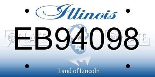 EB94098 Illinois License Plate