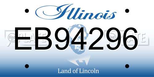 EB94296 Illinois License Plate