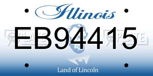 EB94415 Illinois License Plate