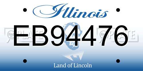 EB94476 Illinois License Plate