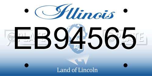 EB94565 Illinois License Plate