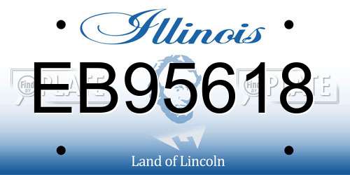 EB95618 Illinois License Plate