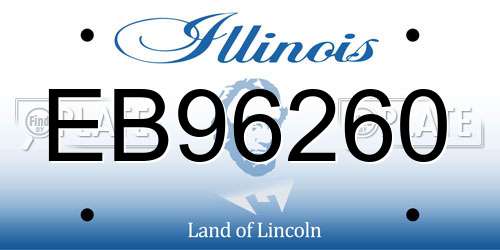 EB96260 Illinois License Plate