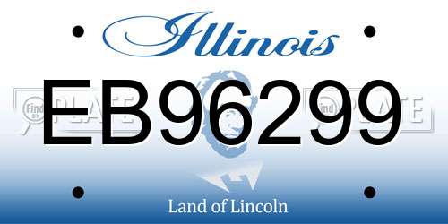 EB96299 Illinois License Plate