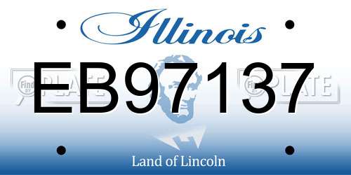 EB97137 Illinois License Plate