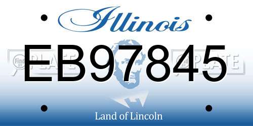 EB97845 Illinois License Plate