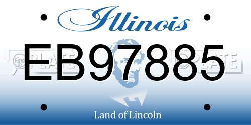 EB97885 Illinois License Plate