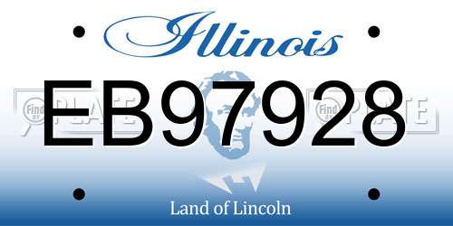 EB97928 Illinois License Plate