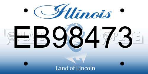 EB98473 Illinois License Plate