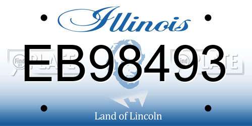 EB98493 Illinois License Plate