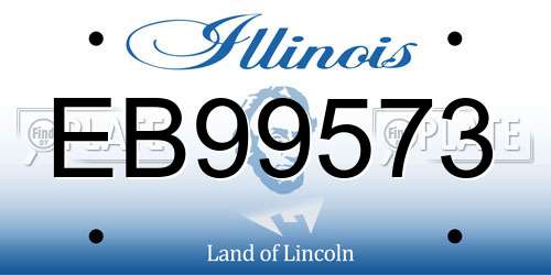 EB99573 Illinois License Plate