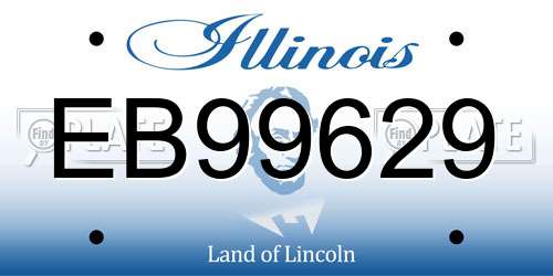 EB99629 Illinois License Plate