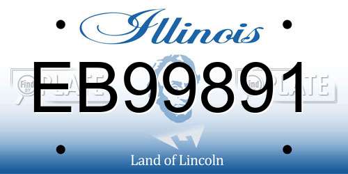 EB99891 Illinois License Plate