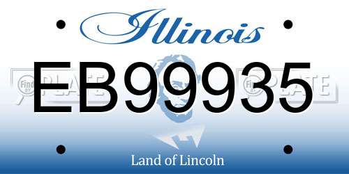 EB99935 Illinois License Plate
