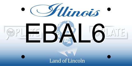 EBAL6 Illinois License Plate