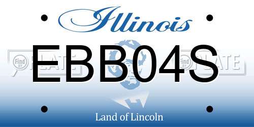 EBB04S Illinois License Plate