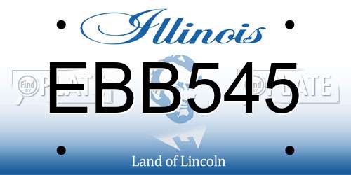 EBB545 Illinois License Plate