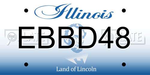 EBBD48 Illinois License Plate