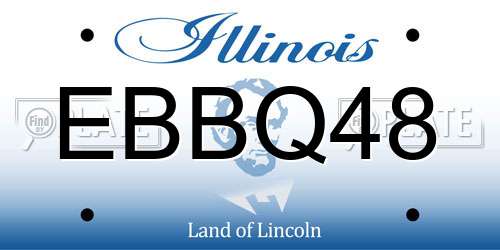 EBBQ48 Illinois License Plate
