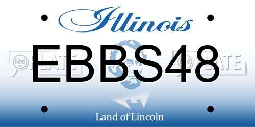 EBBS48 Illinois License Plate