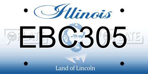 EBC305 Illinois License Plate