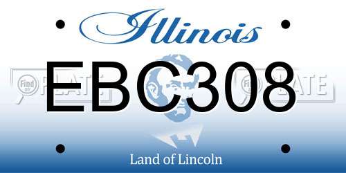 EBC308 Illinois License Plate