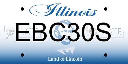 EBC30S Illinois License Plate