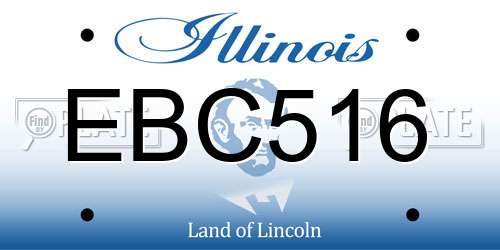 EBC516 Illinois License Plate