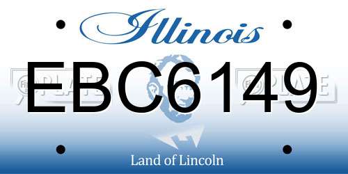 EBC6149 Illinois License Plate