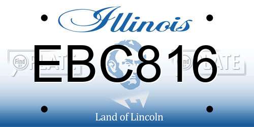 EBC816 Illinois License Plate