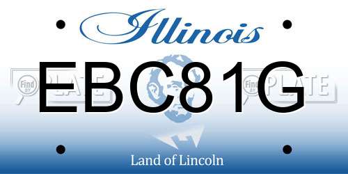 EBC81G Illinois License Plate