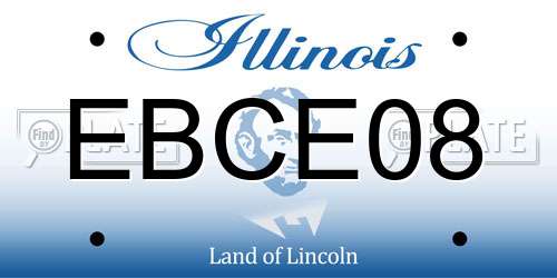 EBCE08 Illinois License Plate