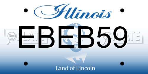EBEB59 Illinois License Plate