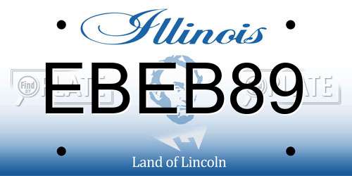 EBEB89 Illinois License Plate