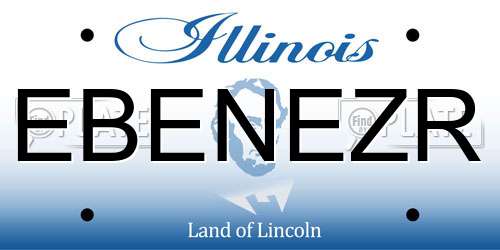 EBENEZR Illinois License Plate