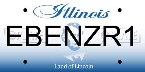 EBENZR1 Illinois License Plate