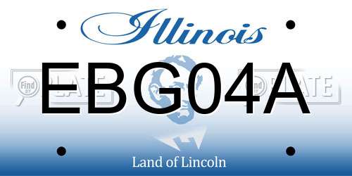 EBG04A Illinois License Plate