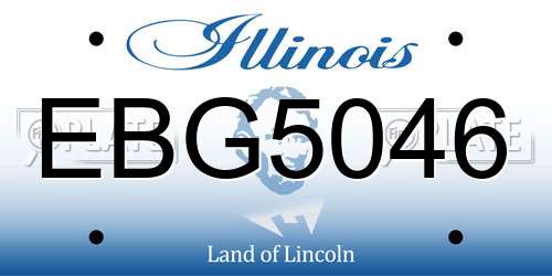 EBG5046 Illinois License Plate