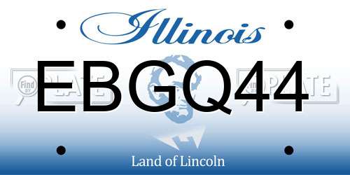 EBGQ44 Illinois License Plate